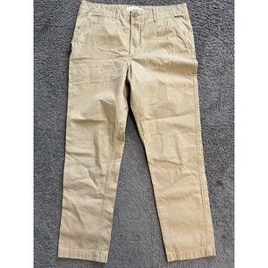 H&M L.O.G.G. Mens Chino Pants Beige Flat front 33 x 30 - Flat Front Khaki